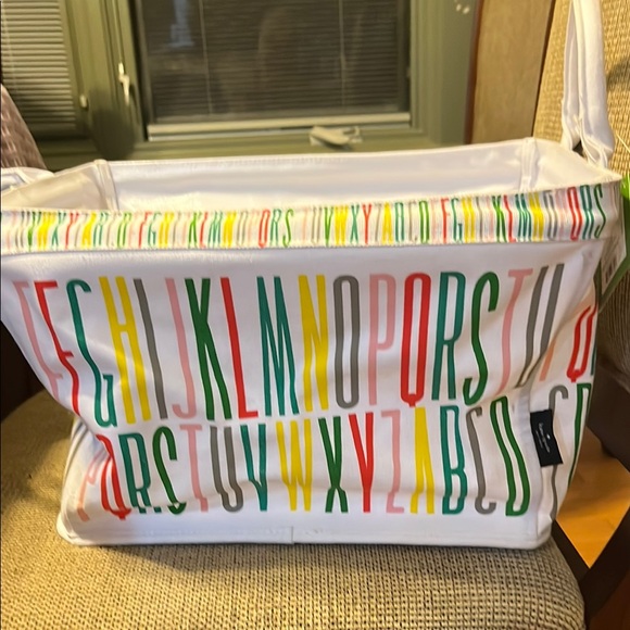 Kate Spade-NWT. Colorful Alphabet Print Tote Bag - Picture 1 of 3